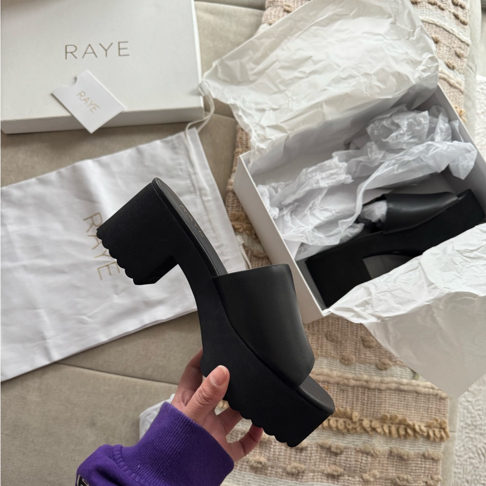 RAYE Leather Foam Sandals